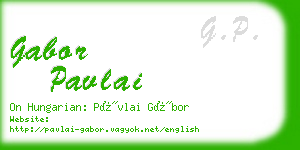 gabor pavlai business card